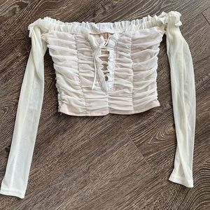 Off white crop top